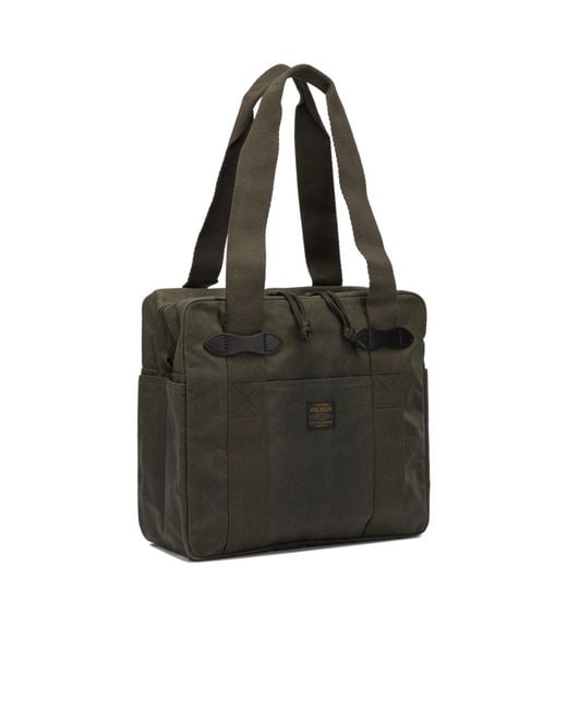Filson Black 'Tin Cloth' Medium Shoulder Bag for men