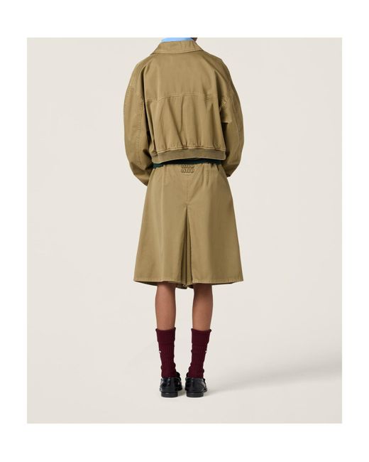 Miu Miu Brown Cotton Bomber Jacket