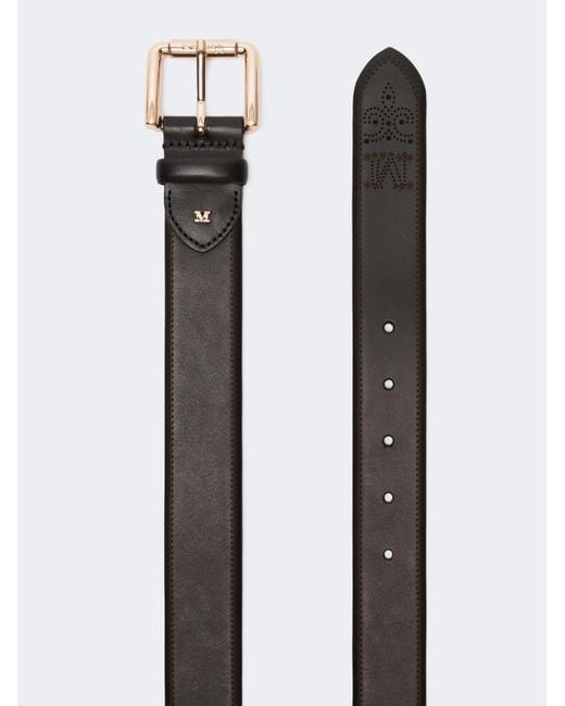 Max Mara White Brogue-Detail Belt