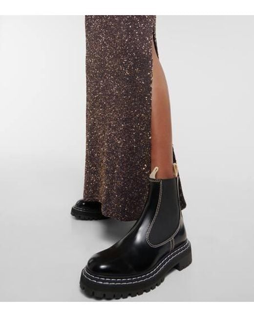 Proenza Schouler Black Leather Ankle Boots