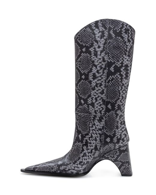 Coperni Black Bridge Embossed Cowboy Boots