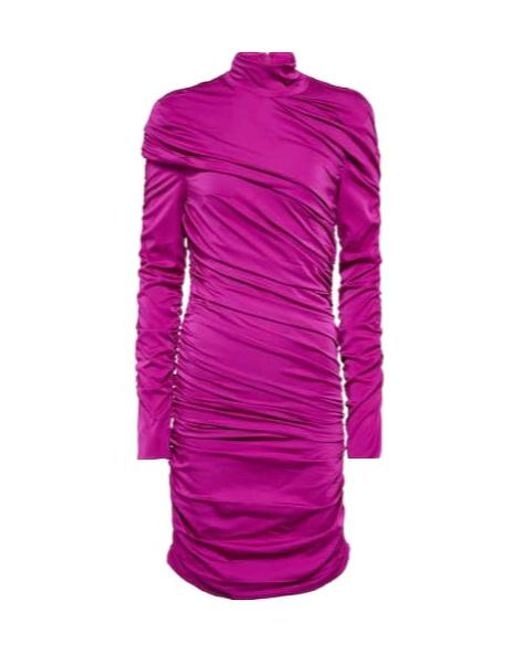 Stella McCartney Pink Faye Ruched Minidress