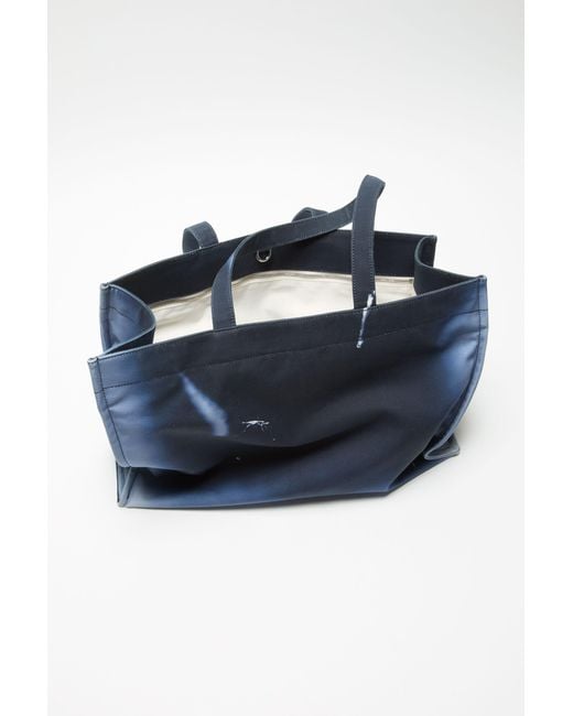 Acne Blue Print-Detail Tote Bag