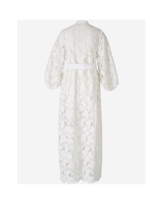 Erdem White Long-Sleeved Dress