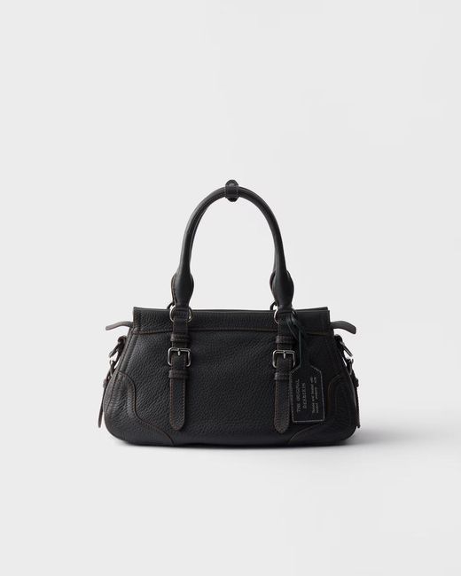 Prada Black Large Leather Tote Bag
