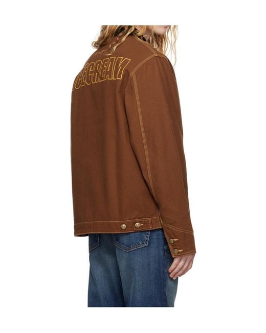 ICECREAM Brown Collared Casual Jacket for men