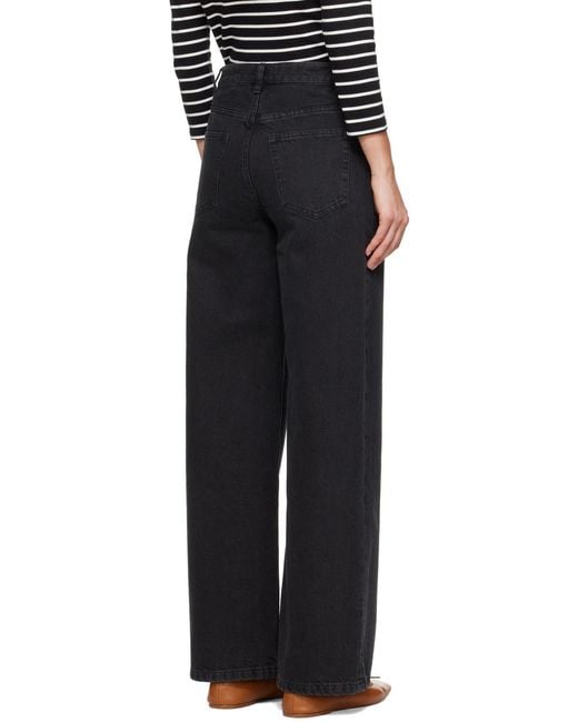 A.P.C. Gray Wide-Leg Cropped Jeans