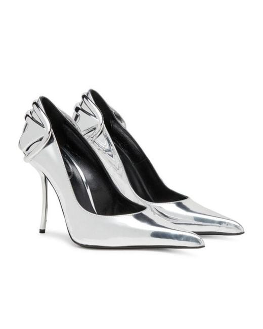 DIESEL White D-Ten Half-Metallic Pumps