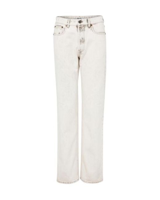 Miu Miu White Straight-Cut Jeans