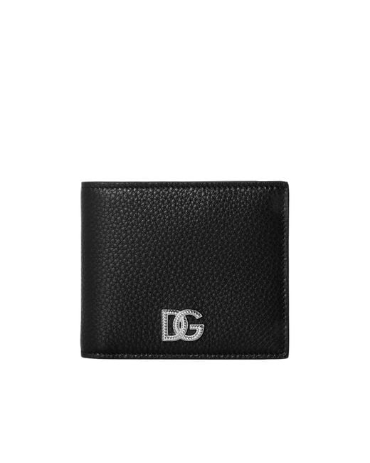 Dolce & Gabbana Black Solid Color Card Holder for men