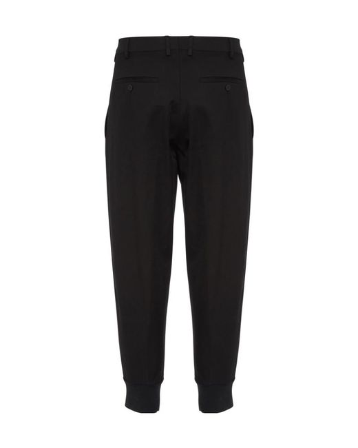 Neil Barrett Black Tapered-Leg Cotton Trousers for men