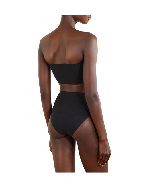 Alaïa Black Solid Color Bikini Tops