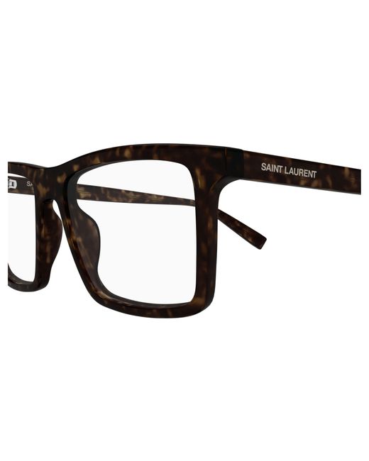 Saint Laurent White Eyewear Rectangle Frame Glasses for men