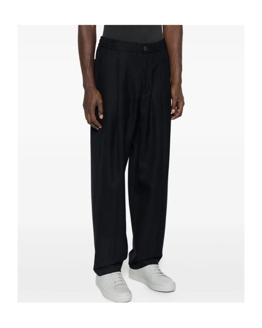 Herno Black Elasticated-Waist Trousers for men