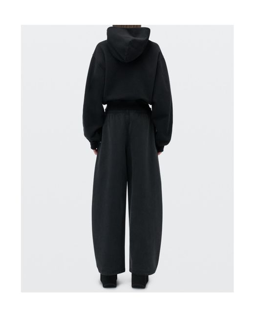 Alexander Wang Black Logo Print Zip-Up Hoodie