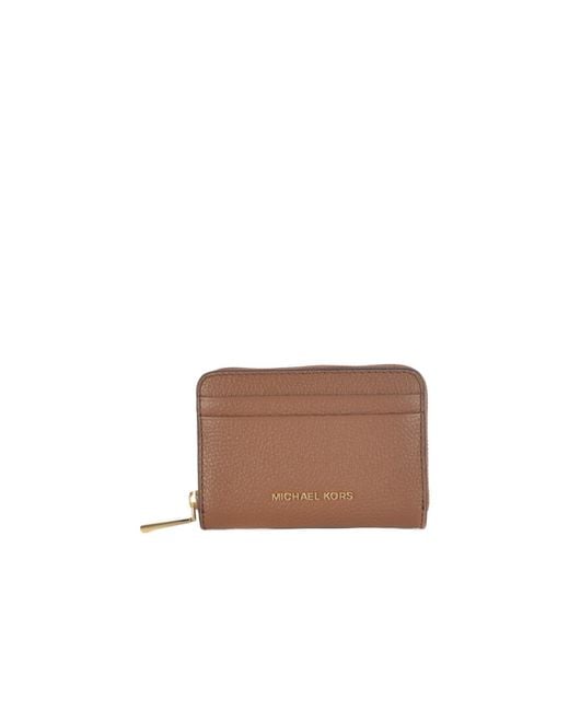 MICHAEL Michael Kors Brown Jet Set Small Card Case