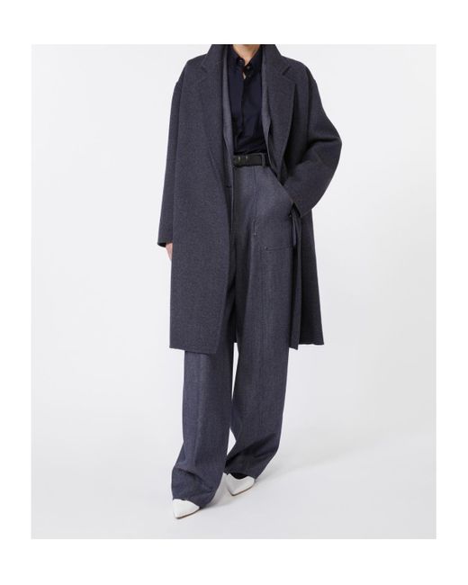 Max Mara Blue Abetaia Creased Trousers