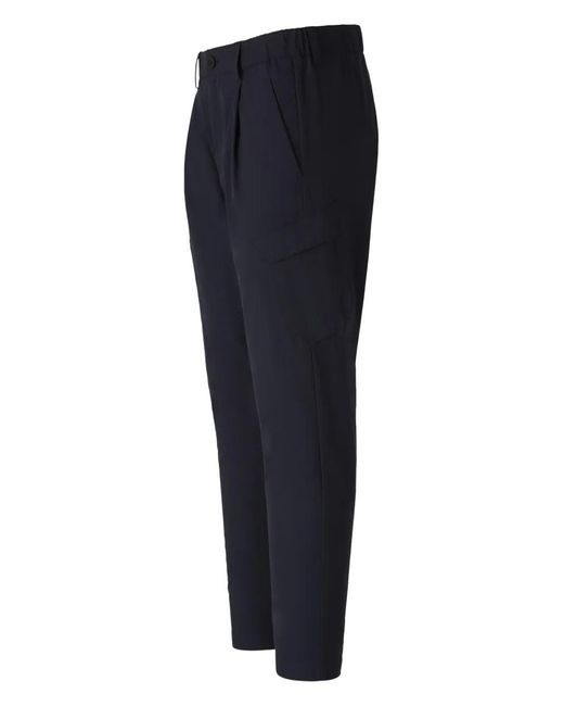 Herno Blue Straight-Leg Trousers for men