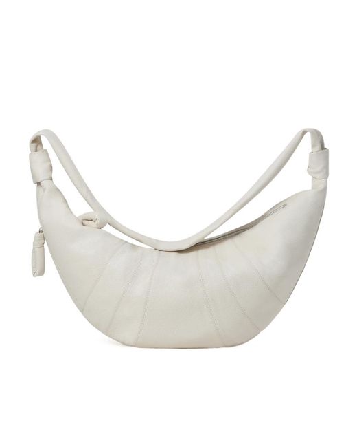 Lemaire White Croissant Zip-Up Large Crossbody Bag for men
