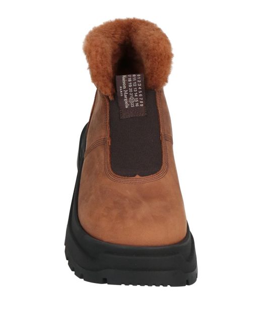 Maison Margiela Brown Solid Color Ankle Boots