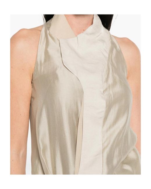 Entire studios White Halterneck Tie-Front Top