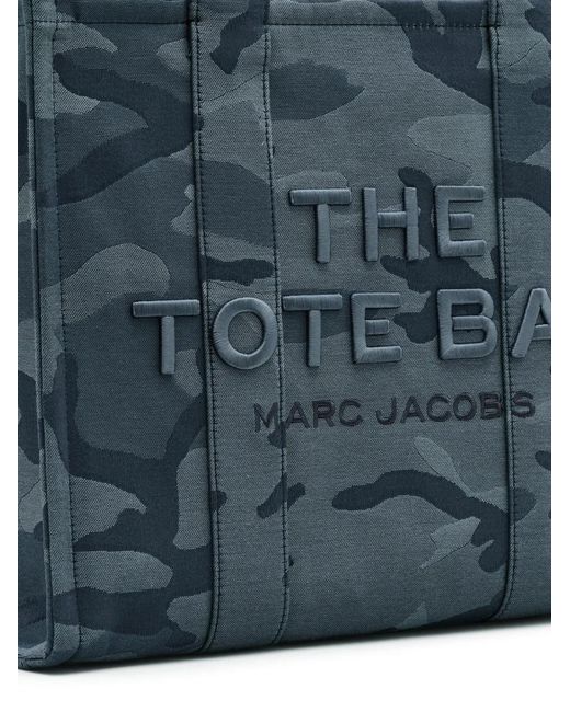 Marc Jacobs Blue The Camo Jacquard Large Tote Bag