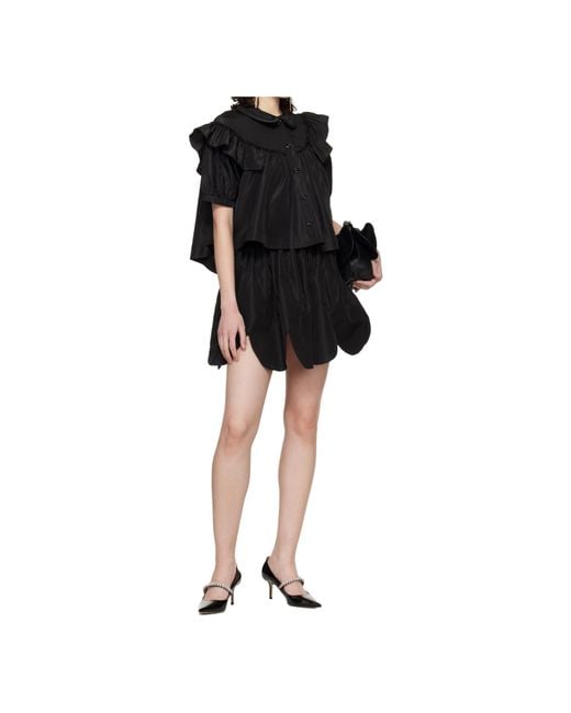 Simone Rocha Black Ruffled Shirt