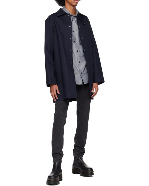 A.P.C. Blue Single-Breasted Coat for men