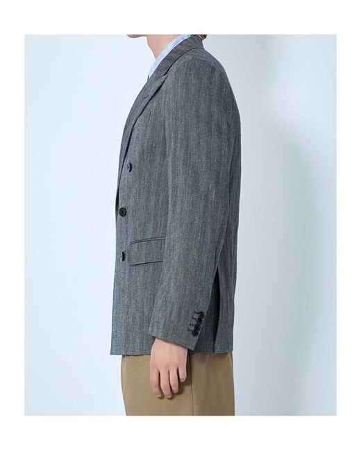 Dries Van Noten Blue Barry Oversized Double-Breasted Blazer for men