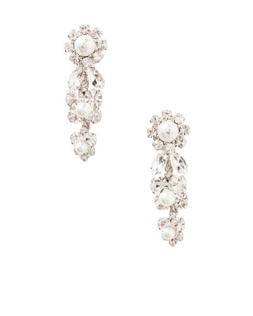 Simone Rocha White Crystal And Pearl-Like Earrings