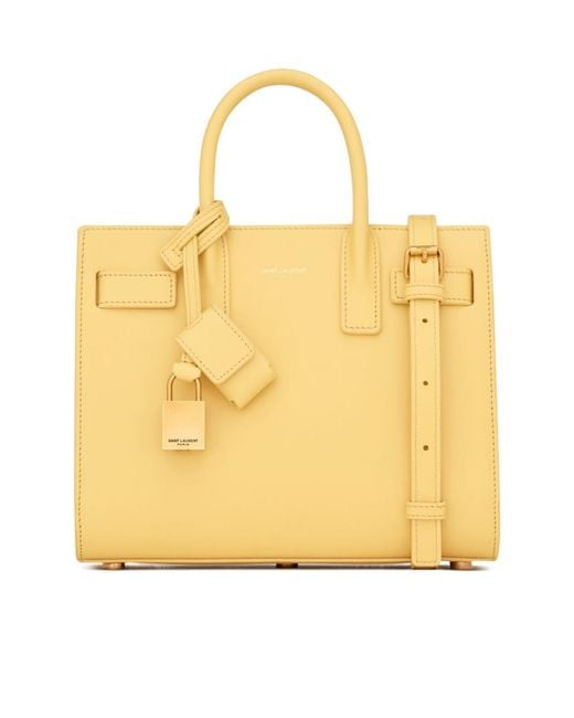 Saint Laurent Yellow Sac De Jour Mini Handbag