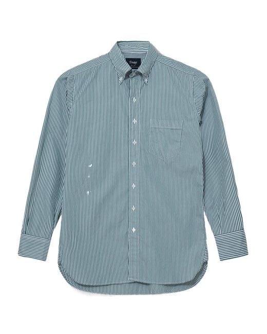 Drake's Blue Striped Shirt for men