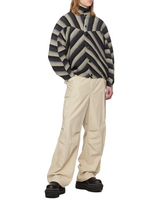 Sacai Natural Belted Trousers for men