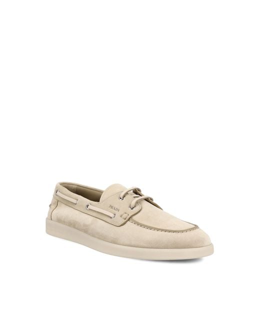 Prada White Allacciate Lace-Up Shoes for men