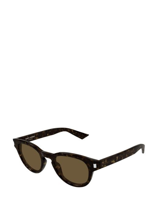 Saint Laurent Multicolor Round-Frame Tortoiseshell Sunglasses for men
