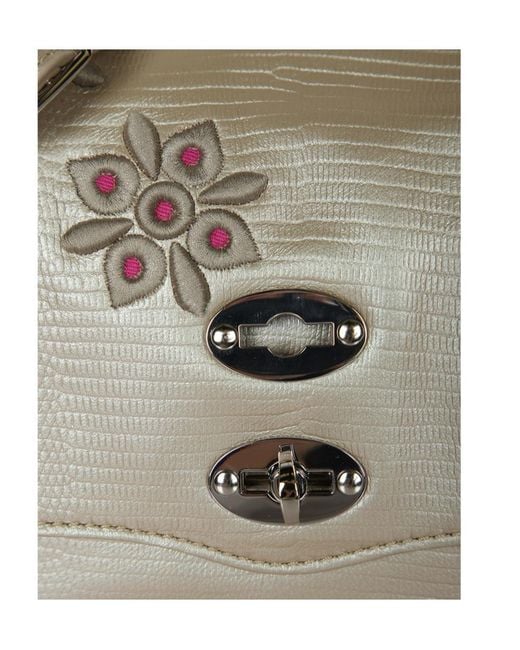 Zanellato Metallic Top Handle Shoulder Bag
