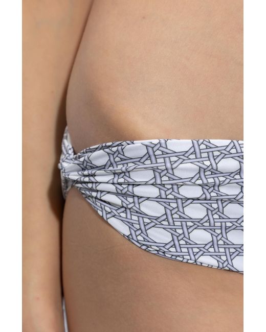 Marysia Swim Gray Venice Graphic-Print Bikini Bottoms
