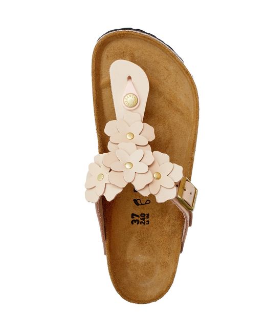 Birkenstock White Gizeh Flower Open Toe Sandals
