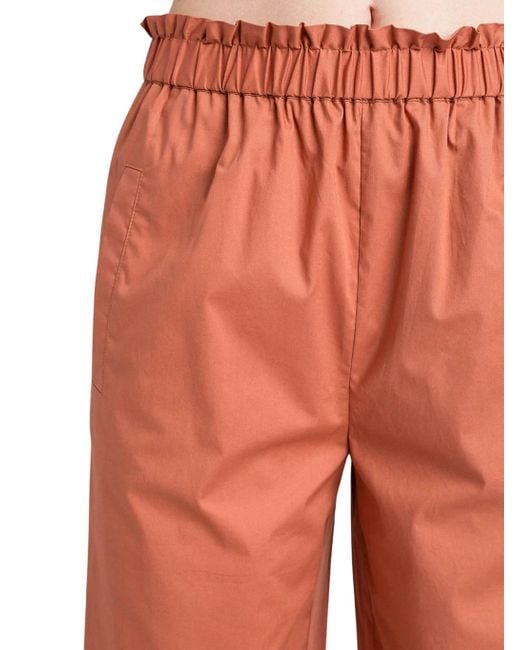 Twinset Orange Elasticated-Waist Trousers