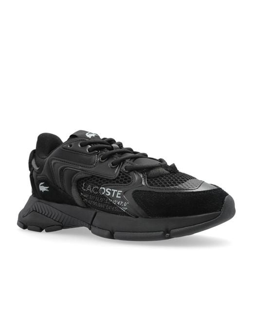 Lacoste Black Round Toe Sneakers for men