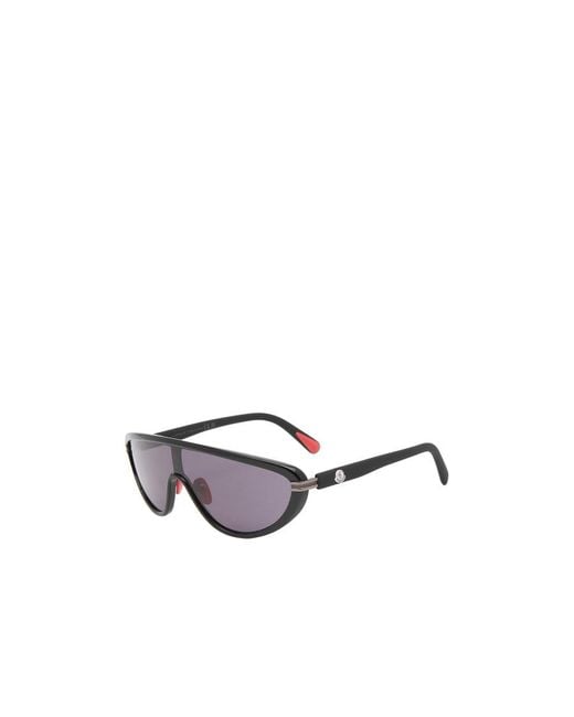 Moncler White Eyewear Shield Frame Sunglasses for men