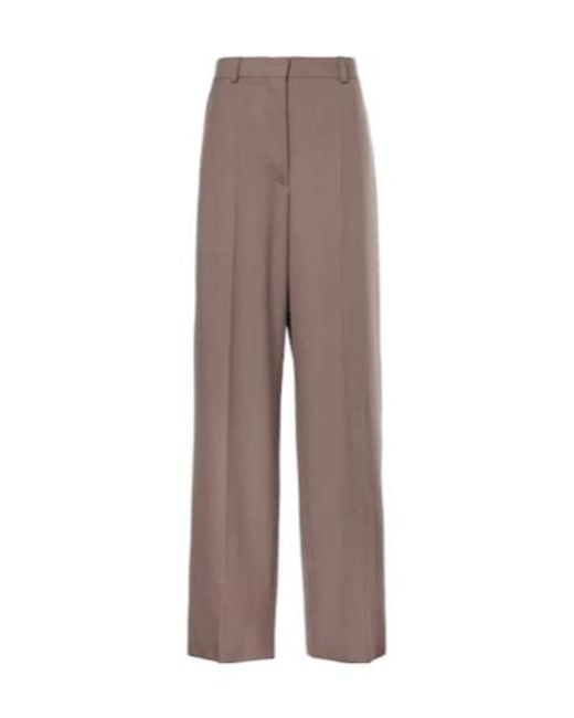 Stella McCartney Brown Wool Wide-Leg Pants