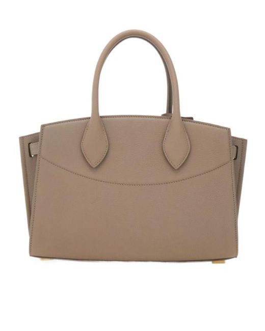 Ferragamo Brown New Ferragamo Studio Soft Bag (M)