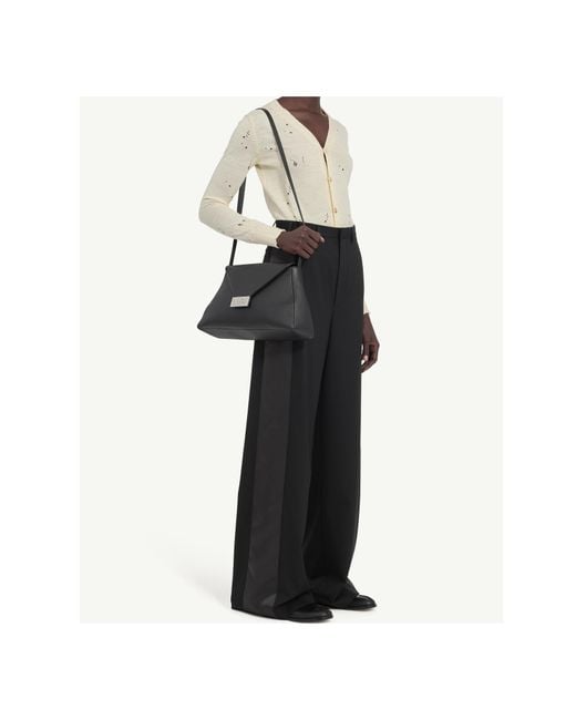 MM6 by Maison Margiela Black Wide-Leg Trousers