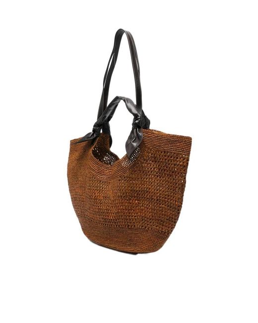 Hereu Brown Single-Handle Shoulder Bag