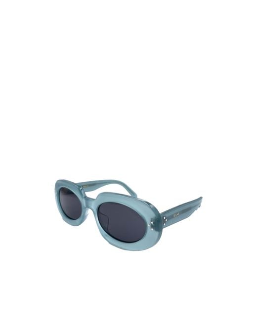 Céline Blue Geometric Frame Sunglasses