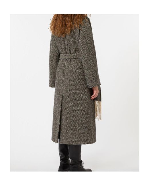 Weekend by Maxmara Multicolor Wool Tweed Wrap Coat