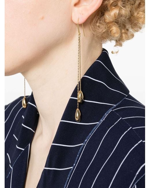 Isabel Marant Metallic Isabel Maran Shiny Day Asymmetric Drop Earrings