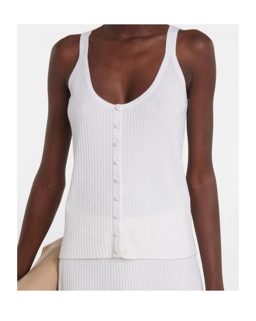 Gabriela Hearst White Knitted Tank Top