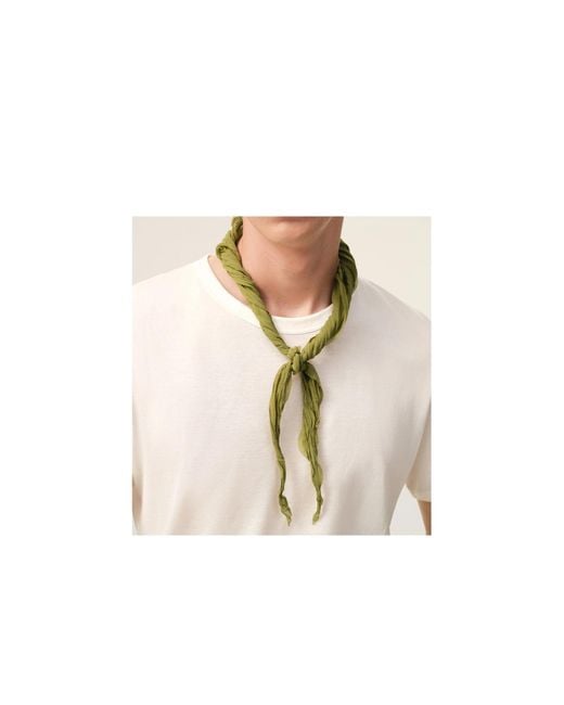AMI Metallic Ami Crinkled Gavroche Scarf for men